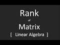 How to Find Out Rank of Matrix