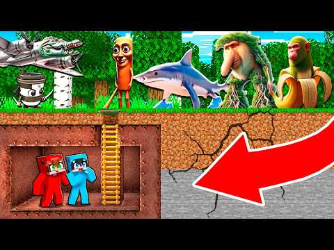 BUNKER SECRETO vs Italian BRAINROT en Minecraft!