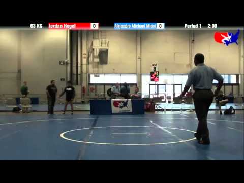 Jordan Hegel vs. Alejandro Michael Mioni at 2013 Junior Nationals - FILA - GR