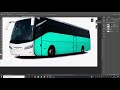 Bus Mockup Tutorial Photoshop