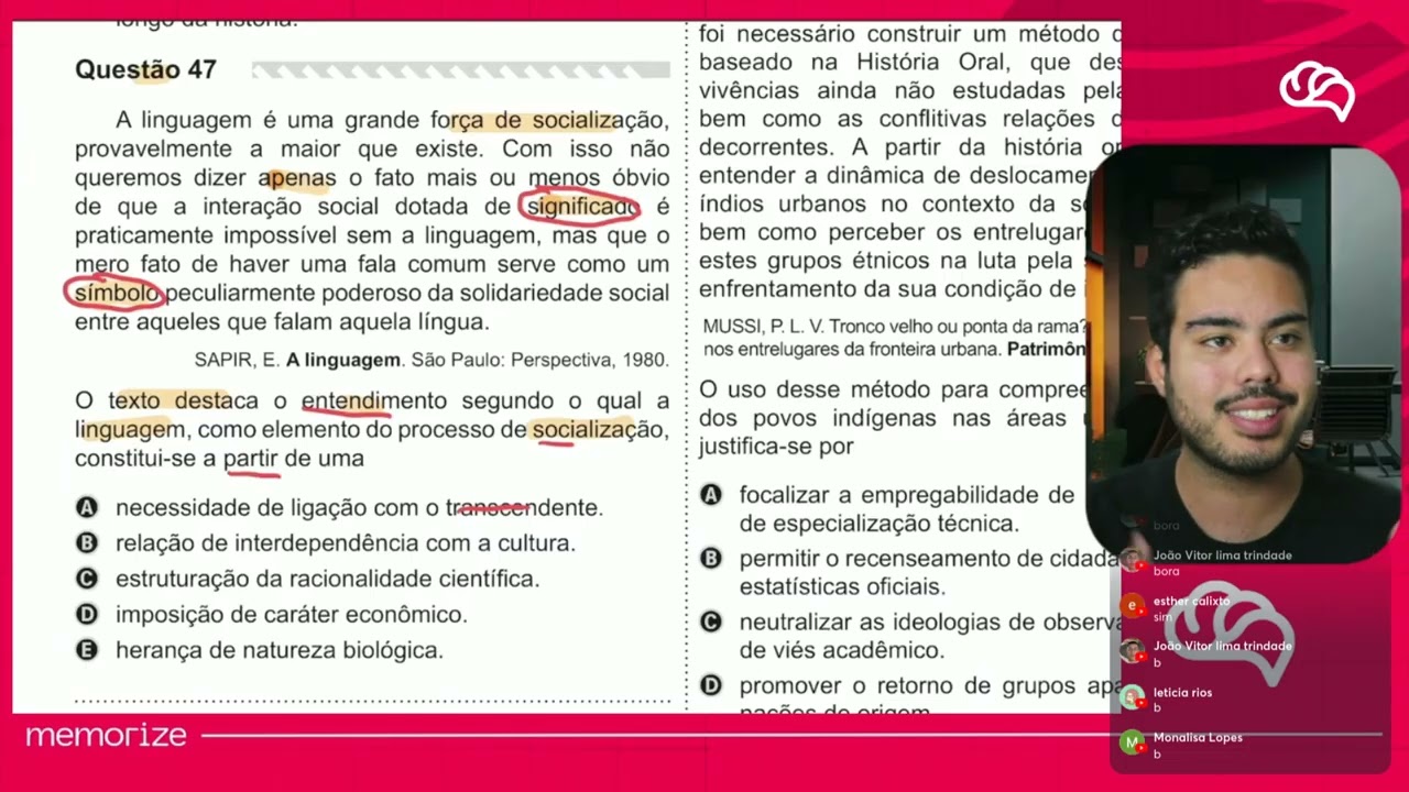 Resolução em Vídeo — Questão 47 ENEM 2019 PPL