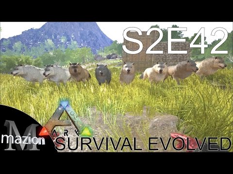 ARK: Survival Evolved - Taming a pack of Dire Wolves! S2E42 Gameplay