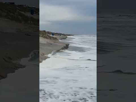 Nor’easter waves erode part of New Jersey shoreline