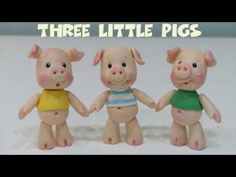 THREE LITTLE PIGS DIY tutorial  by Patricia Santoro / 三隻小豬 / 黏土捏塑