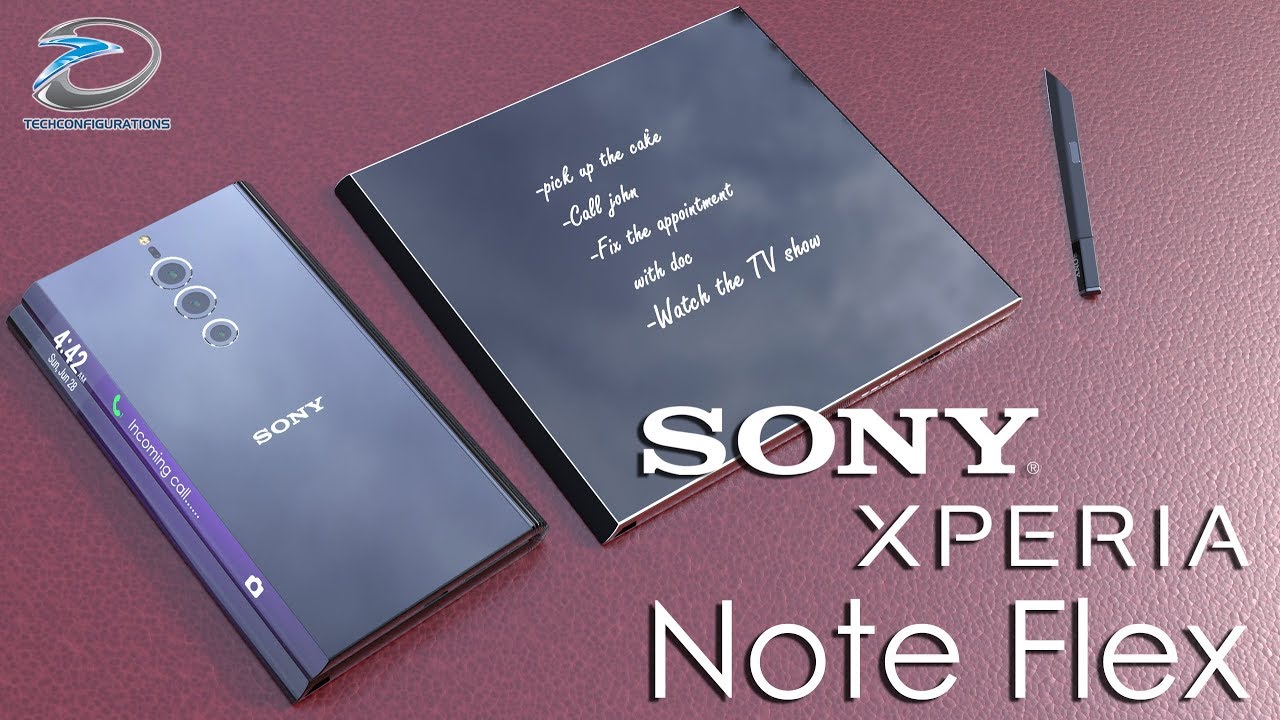 Sony Xperia Note Flex ,the Foldable Smartphone Concept Introduction #TechConcepts - YouTube