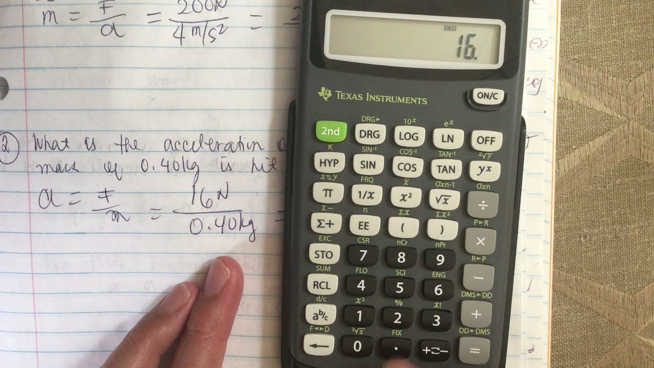 Mass, Acceleration, Force Problems (Math Homework Help)