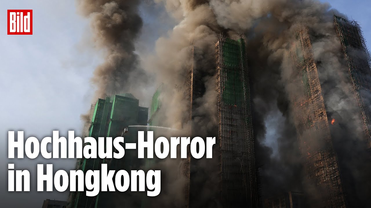 Hongkong: Riesiger Wohnkomplex brennt