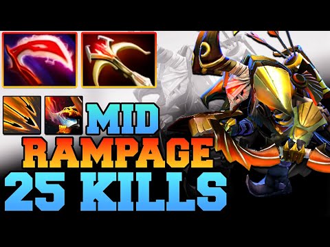 Clinkz Dota 2 Rampage 7.33 Mid Carry Meta With 25 Kills Pro Gameplay