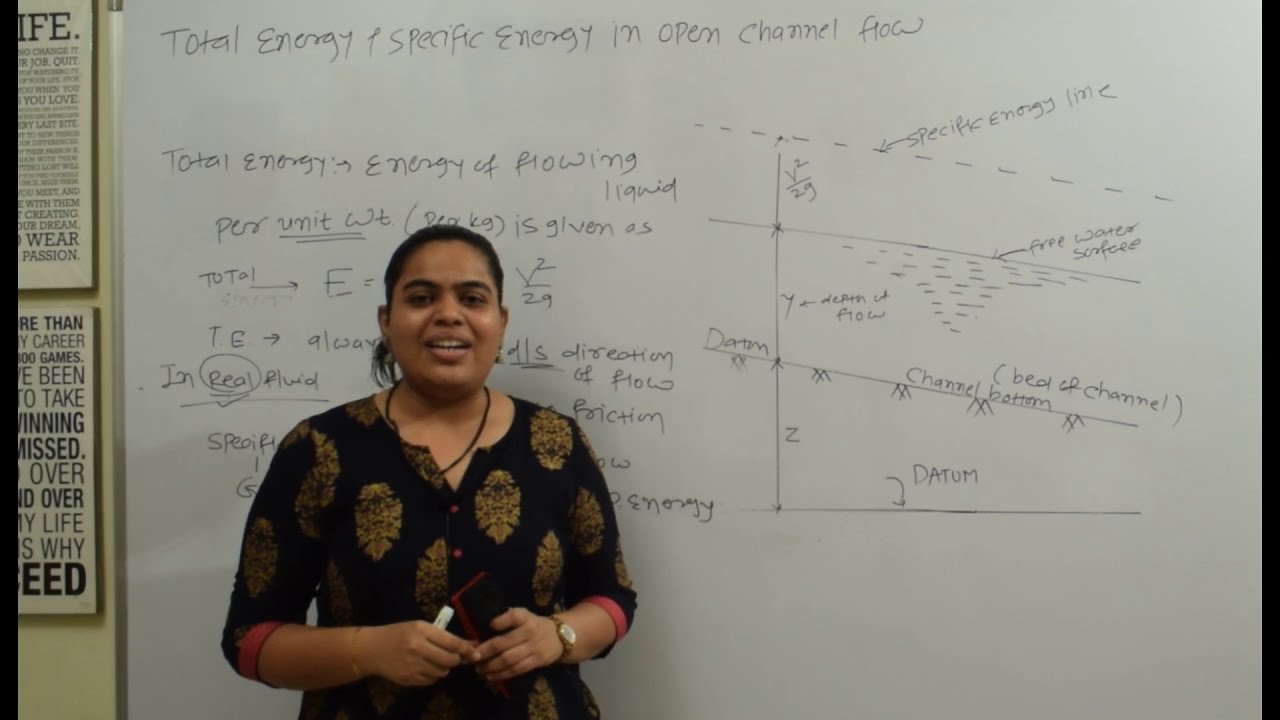 Total energy & Specific energy | Total Energy|  Specific Energy | Open Channel Flow| Fluid Mechanics