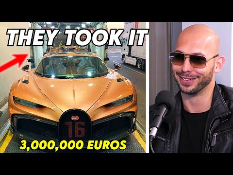 Andrew Tate’s Bugatti And Other Cars Reportedly Seized By Police