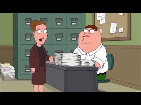 Peter beats up his boss Angela