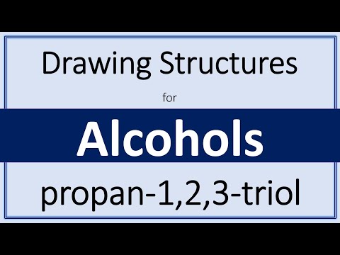 How to draw the structure for propane-1,2,3-triol or glycerol | Alcohol Structures | Chemistry