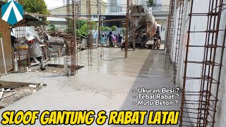 Sloof gantung dan rabat lantai dasar