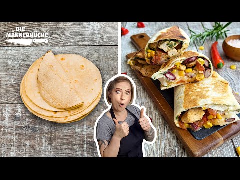 Wraps mit Hähnchenbrustfilet I 10 Minuten I Burritos