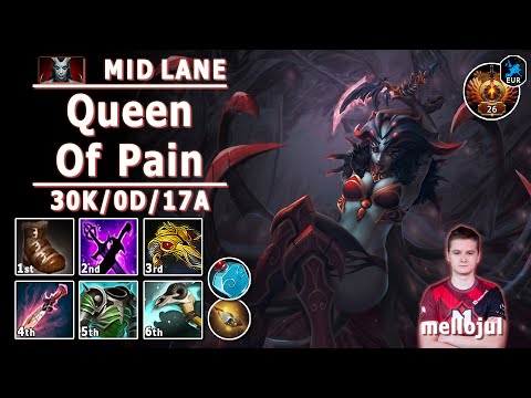 Queen Of Pain Mid Lane | 7.32d | mellojul Pos 2 QoP Play | Dota 2 Immortal Gameplay