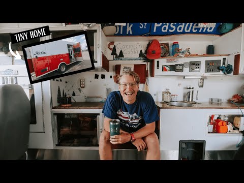 He Lives In THIS Ambulance [Van Tour] | Ambulance Conversion