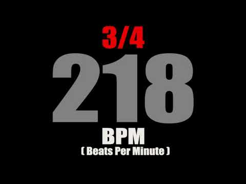 Metronome 218 BPM For Time Signature 3/4