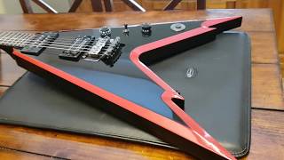 Video thumbnail for DEAN DIMEBAG DARRELL DIME RAZORBACK FLYING V BLACK RED BEVELS UP CLOSE GUITAR REVIEW VIDEO by Essex Recording Studios