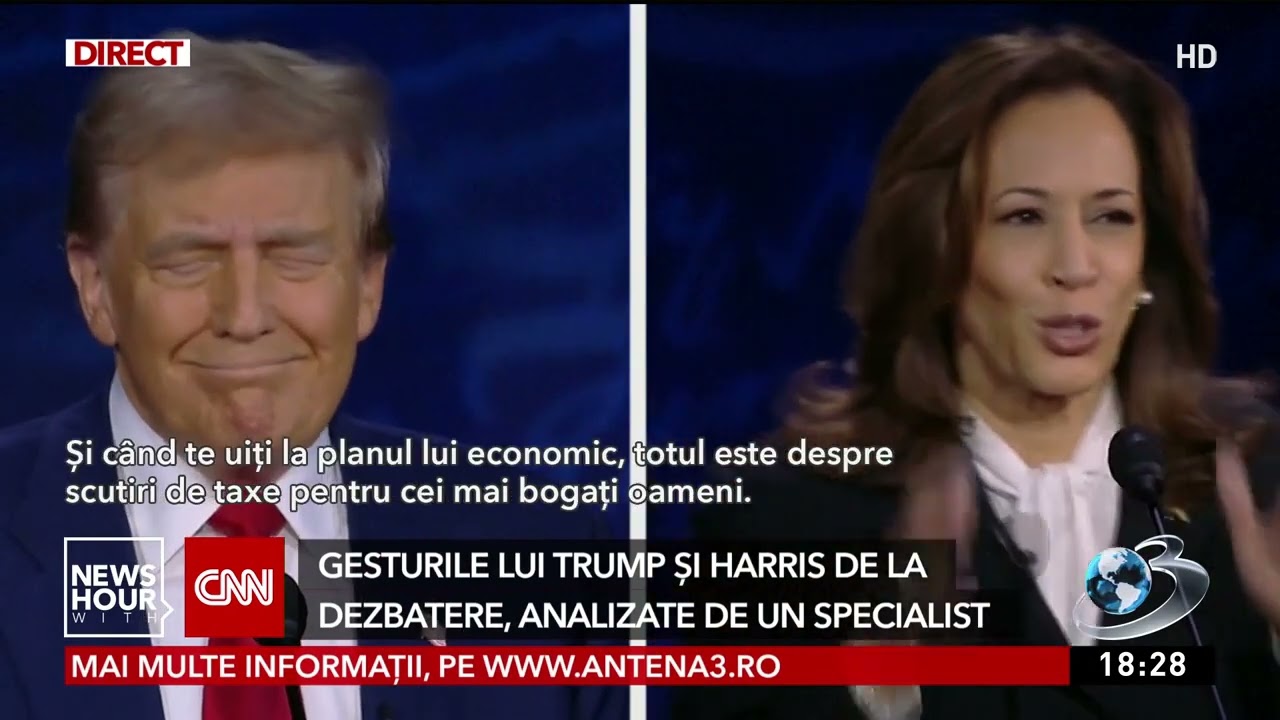 Gesturile care i-au trădat pe Trump şi Harris la dezbatere. Concluziile unui specialist român în com