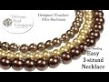 3 Strand Pearls Necklace For Sale