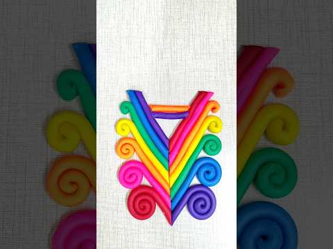 Beautiful Clay Rainbow #art #diy #shorts #shortvideo #youtubeshorts
