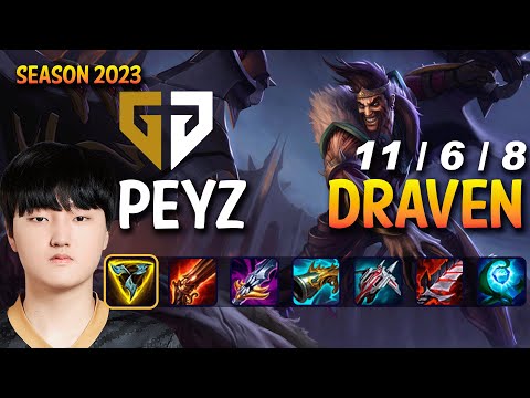 GEN Peyz DRAVEN vs KALISTA - Peyz VS Canyon, Faker, Deft in the Enemy TEAM - Patch 13.20 KR Ranked