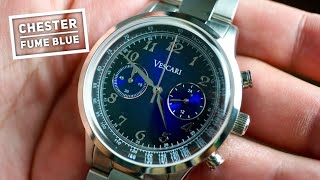 Vescari Chester Fume Blue Chronograph Watch Review