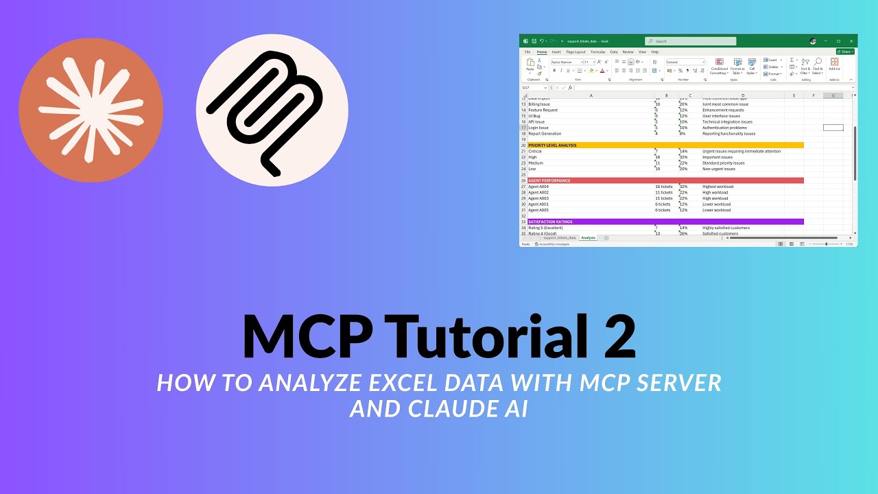 MCP Tutorial 2 - Analyze Any Excel Sheet with Excel MCP Server and AI