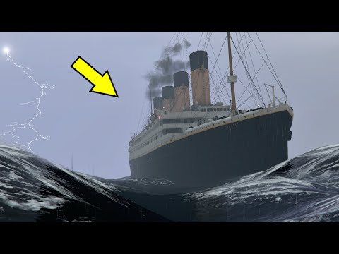 Titanic Tenggelam Dalam Badai Besar Di GTA 5 (Kapal Titanic Terperangkap Badai Dalam Adegan Lautan)