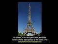 When did the Eiffel Tower open to the public? A.