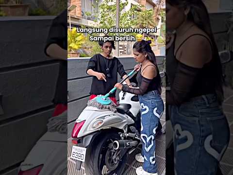Cewek ngepel motor😂 #automobile #youtubeshorts #mamiresing #motoran