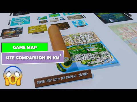 3D Comparison: Game Map Size Comparison In Km/square | VIDEO GAME Map Size Comparison