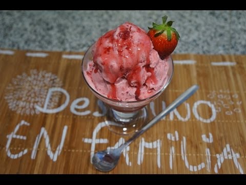 Como hacer helado de fresa casero