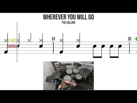 Wherever You Will Go  The Calling🥁 Medium Beginner Version
