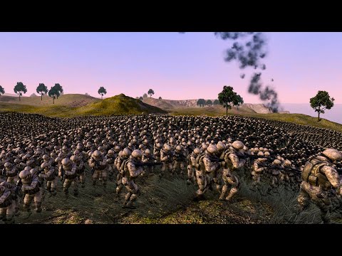 21000 Modern Soldiers VS 20000 Elf Warrior No Shields - Ultimate Epic Battle Simulator 2 - UEBS 2
