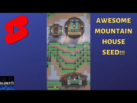 Minecraft Short - Mountain House Build in this EPIC SEED!