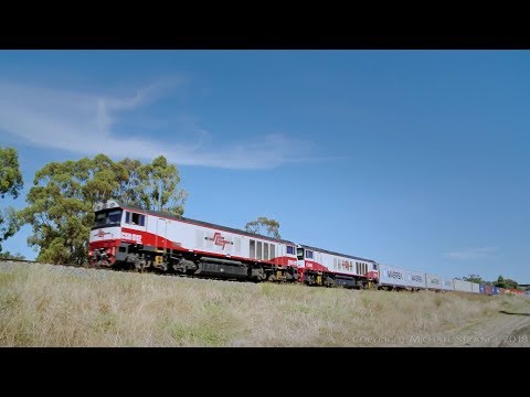 SCT "Dooen" container freight with CSR class locomotives - PoathTV Australian Trains & Railways 2018