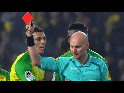 French referee Tony Chapron kicks Diego Carlos
