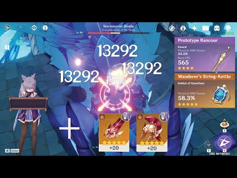 Keqing Physical Build F2P | AR 51 World Level 7 Bosses | Kirin