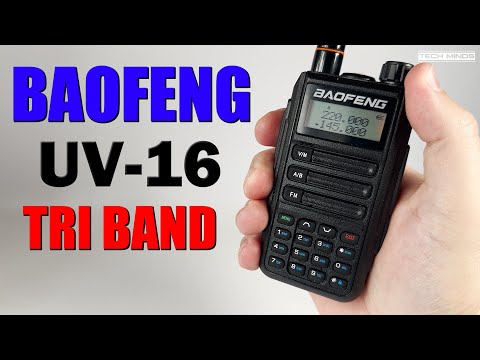 Baofeng UV-16 IP68 Waterproof Walkie Talkie Type-C Charging Dual Band FM Radio