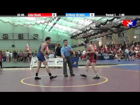Luke Rowh vs. Anthony Giraldo at 2013 FILA Cadet Nationals - FS
