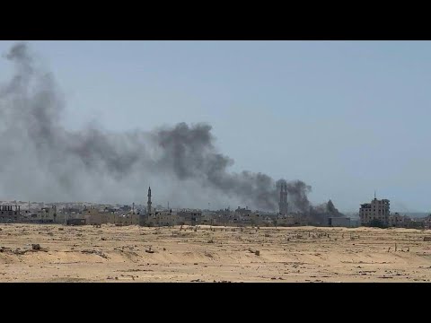 Video Thumbnail: Gunfire rings out as smoke rises over Rafah | AFP