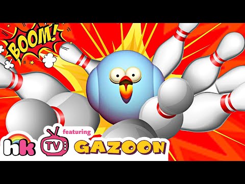 Gazoon - Rock N Roll | Bowling in the Jungle | Funny Animal Cartoons By HooplaKidz Tv Video