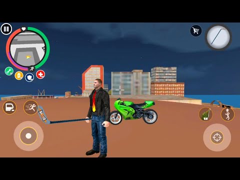 Rope Hero Vice Town New Update | Stone Jump With Green Bike | Mutant Big Fight New Military Base