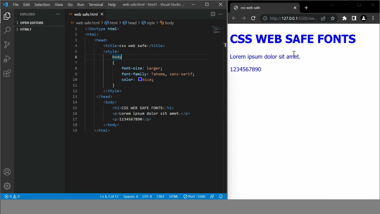 CSS: CSS web safe fonts | How to use web fonts in CSS |css font family| web safe fonts |
