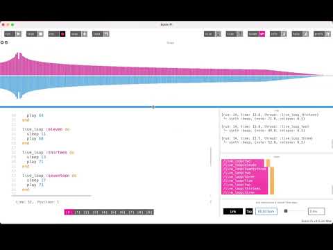 #LiveCoding: Prime #overtones #polyrhythms with #SonicPi