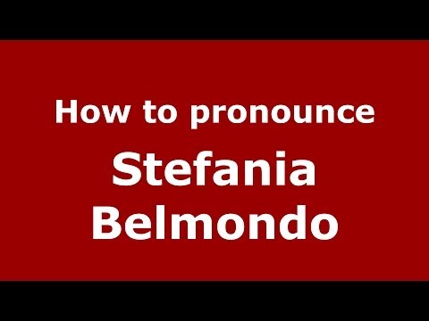 How to pronounce Stefania Belmondo (Italian/Italy) - PronounceNames.com