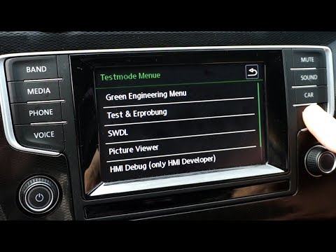 VW Composition Media system green hidden menu