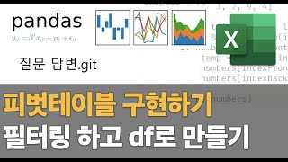 [질문답변] Python Pandas(파이썬 판다스)로 피벗테이블 구현하기