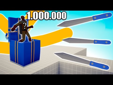1.000.000 DAMAGE KNIFE vs PRESENT RANDOM UNITS - TABS | Totally Accurate Battle Simulator 2024